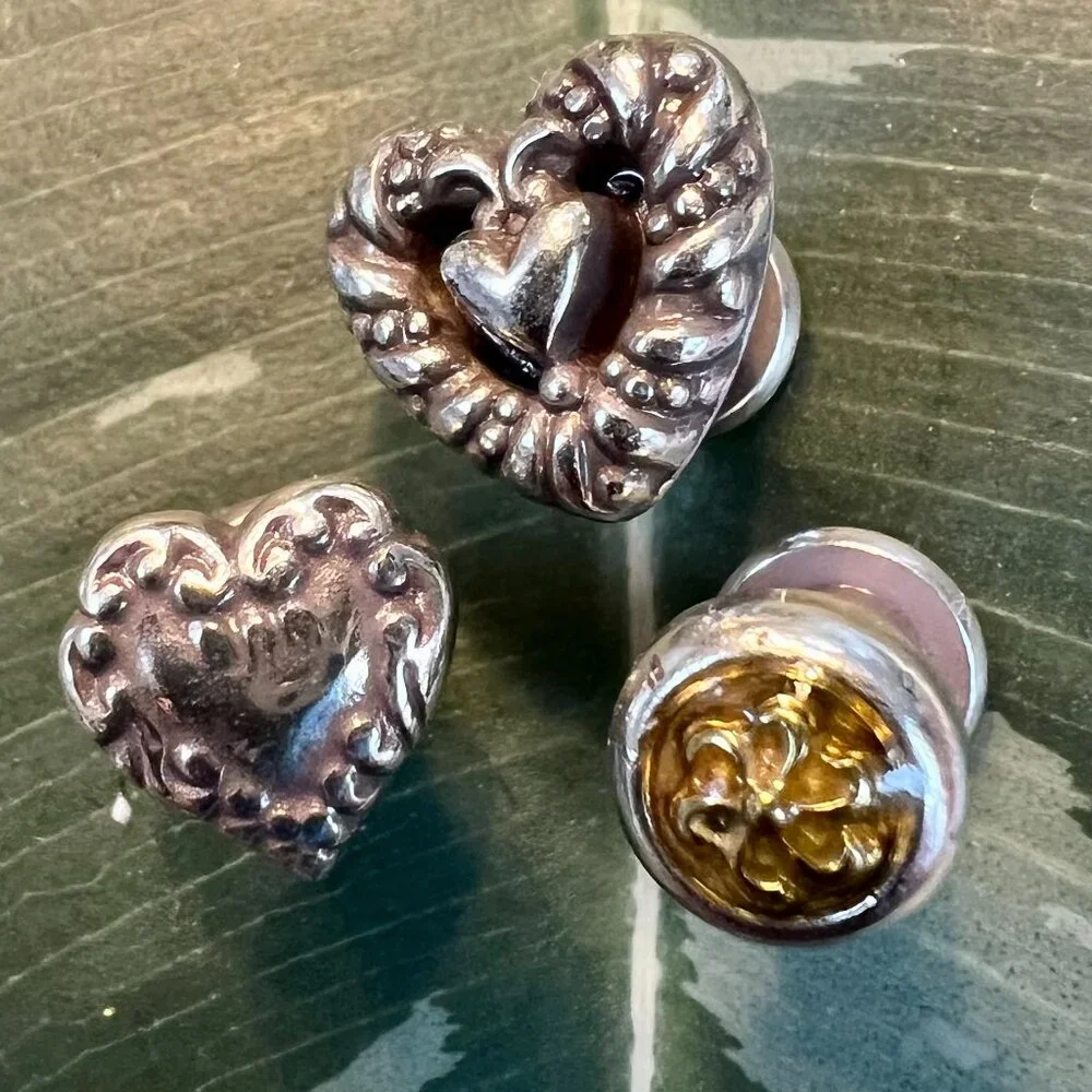 Vintage Brighton Thumb Tacks / Push Pins (3) + Gift Bag